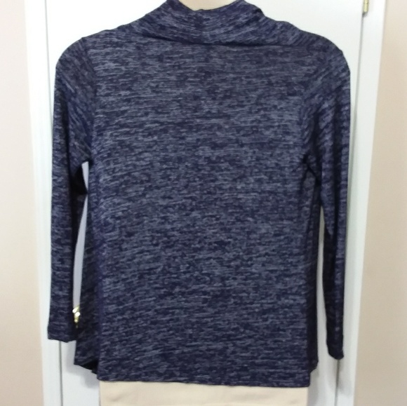 ☆☆SOLD☆☆ Bobeau Heathered Blue One-Button Cardigan - Picture 3 of 8